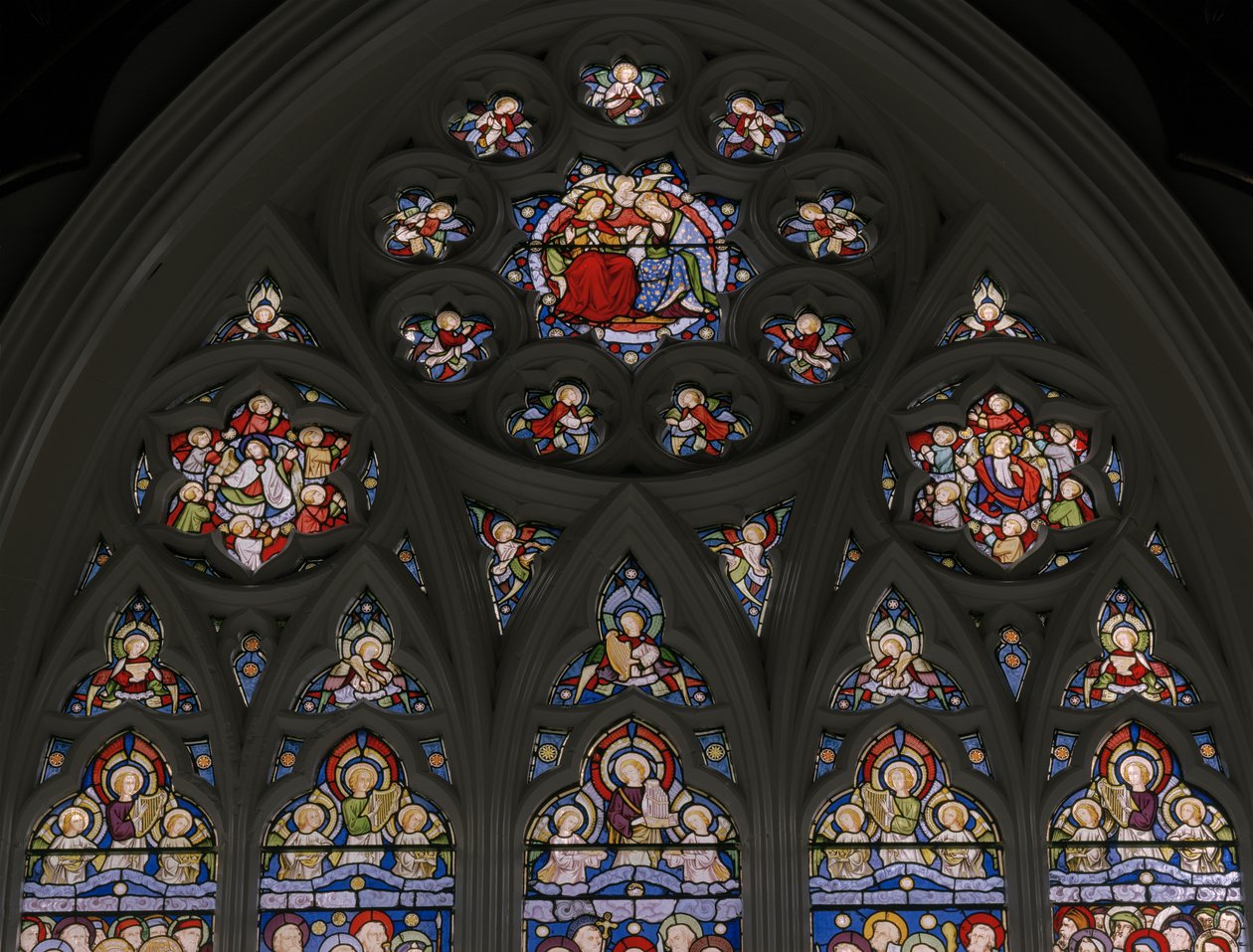 Jerusalém celestial, detalhe, 1849 de Augustus Welby Northmore Pugin