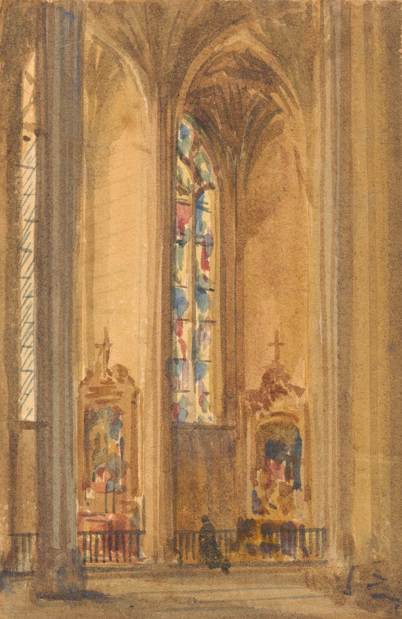 Interior de uma Igreja Gótica de Augustus Welby Northmore Pugin