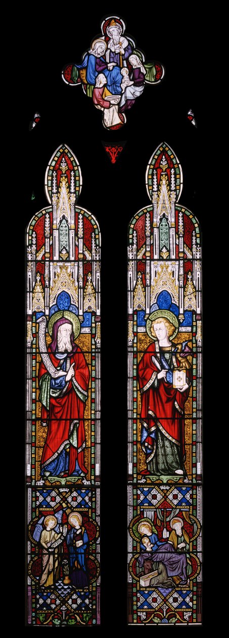 Isaías e São João Evangelista, 1850 (vitral) de Augustus Welby Northmore Pugin