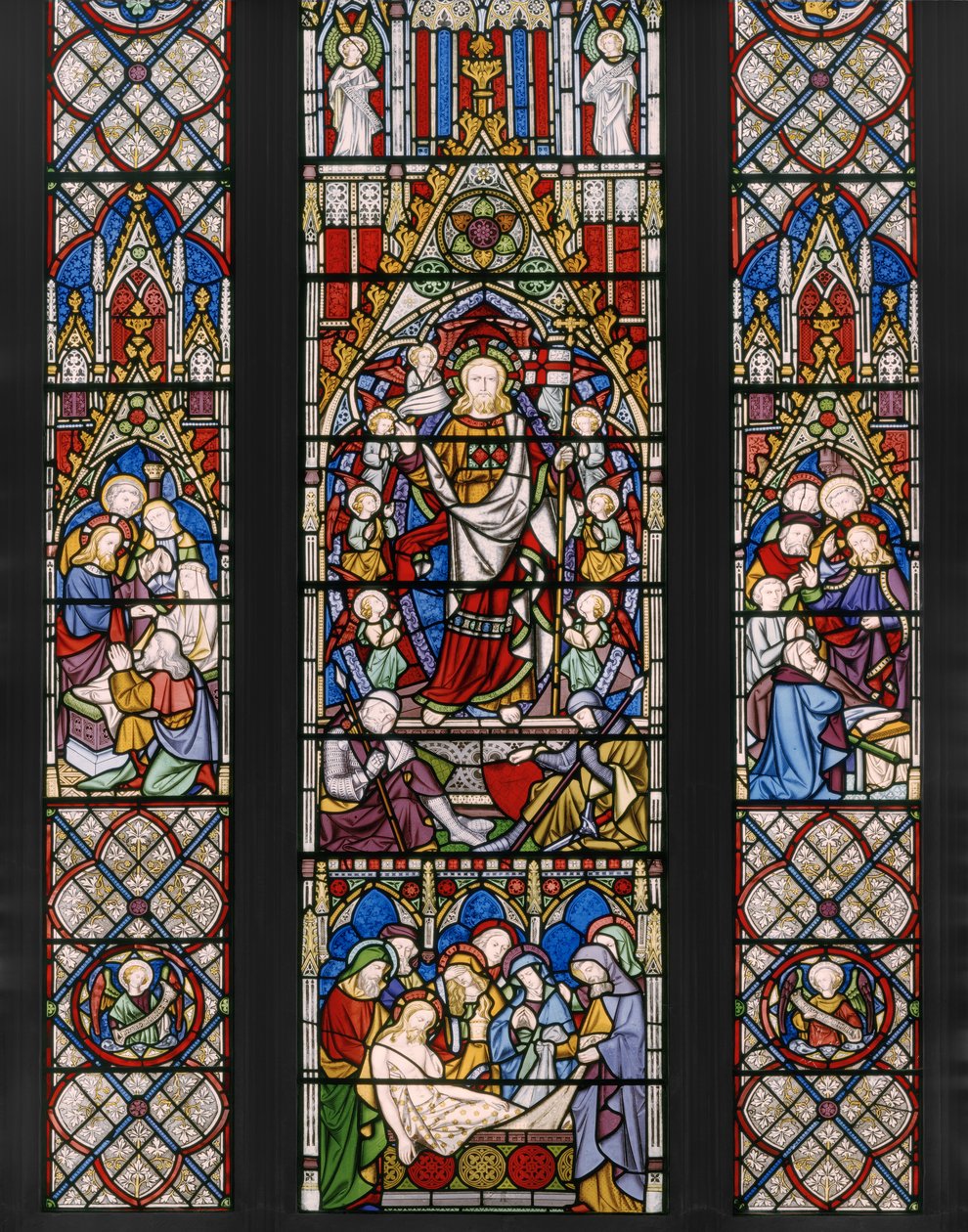 Ressurreição Temas, detalhe, 1850 (vitral) de Augustus Welby Northmore Pugin