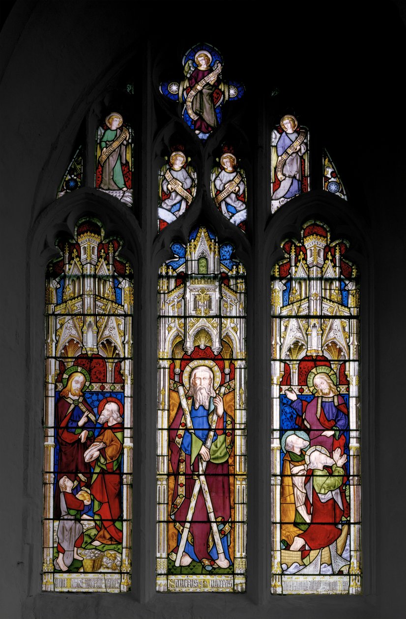 St. Andrew & Christs Miracles, 1851 (vitral) de Augustus Welby Northmore Pugin