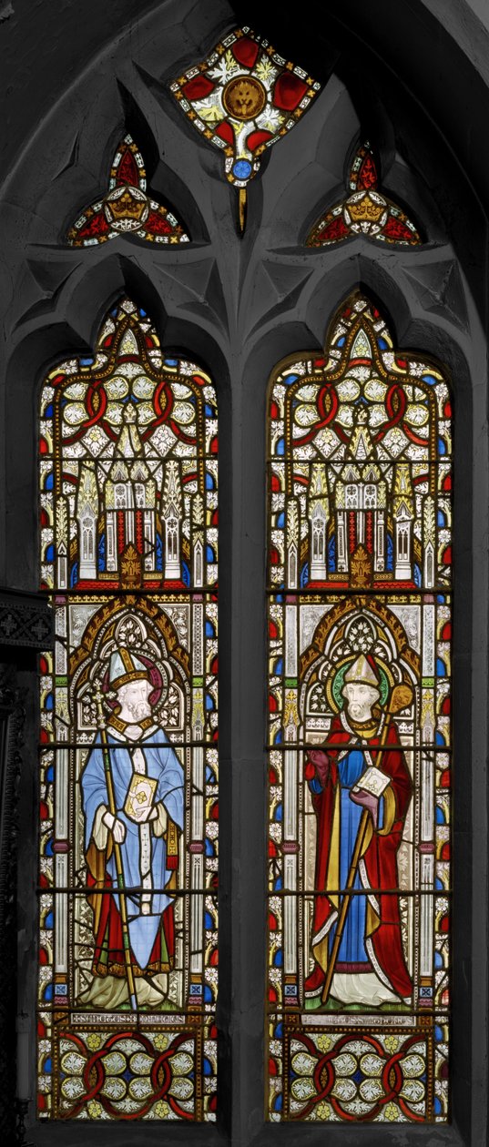 São Bonifácio e São Swithin, 1852 (vitral) de Augustus Welby Northmore Pugin