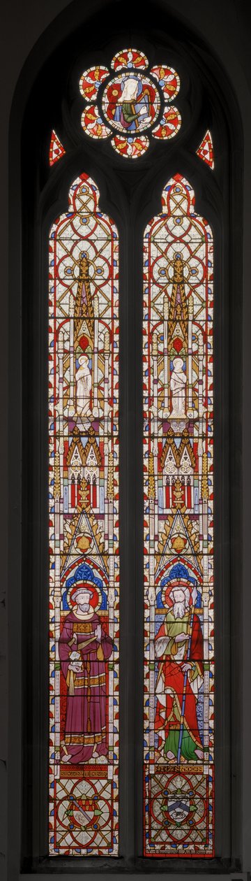 São Francisco de Assis e São Tomé Apóstolo, 1852 (vidro estanhado) de Augustus Welby Northmore Pugin