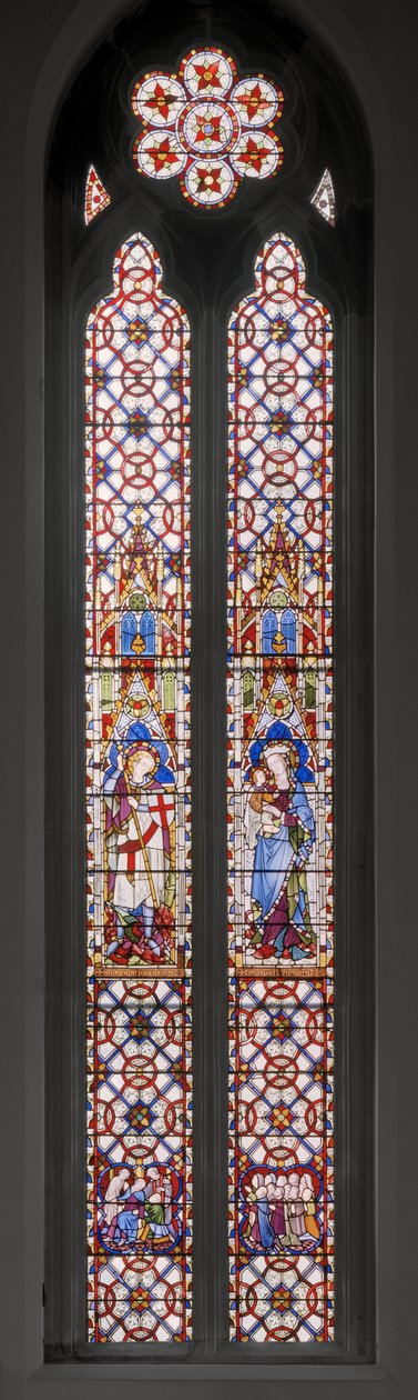 St. George, Virgin & Child, 1850 (vitral) de Augustus Welby Northmore Pugin