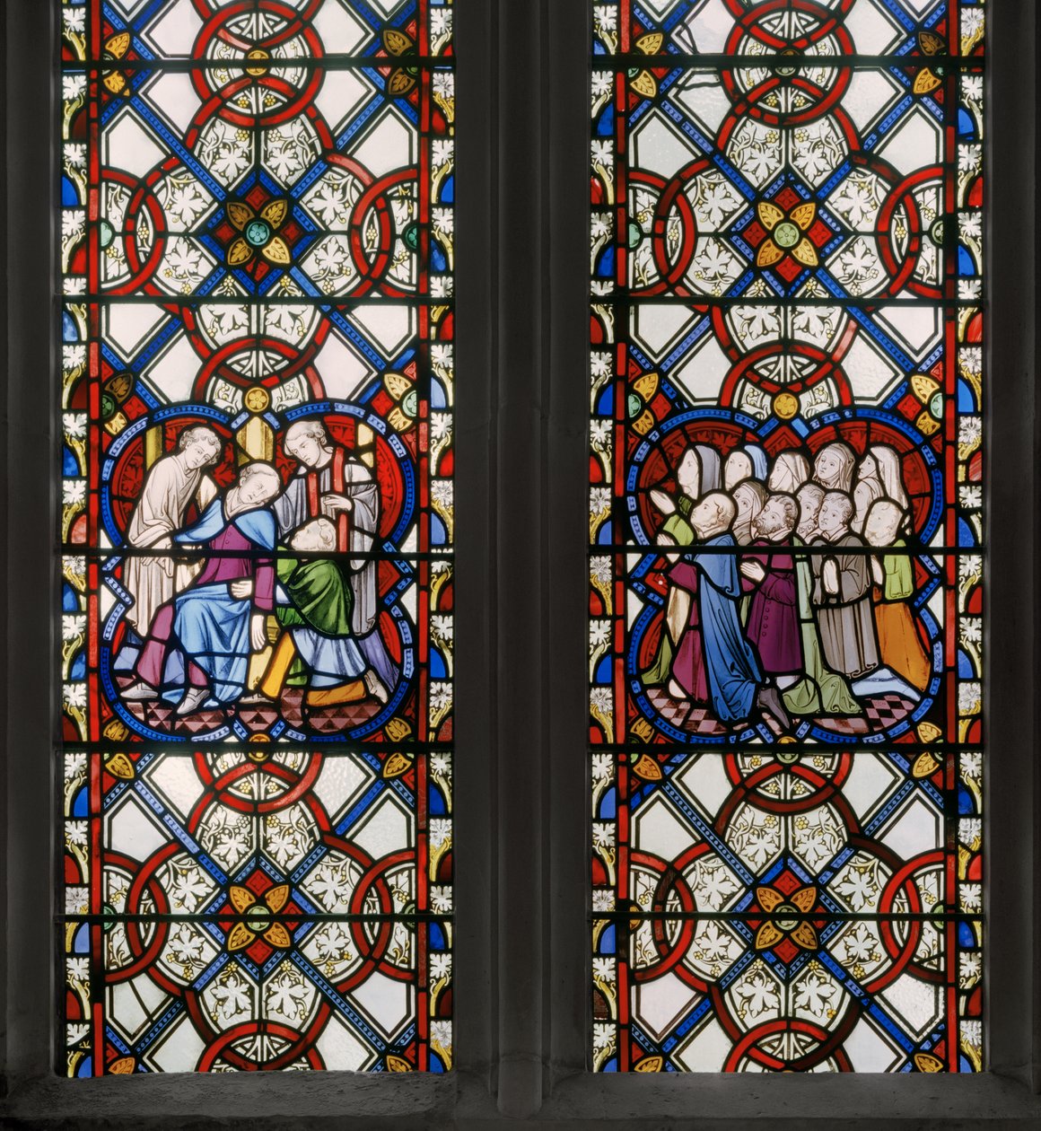 St. George Window, detalhe, 1850 (vitral) de Augustus Welby Northmore Pugin