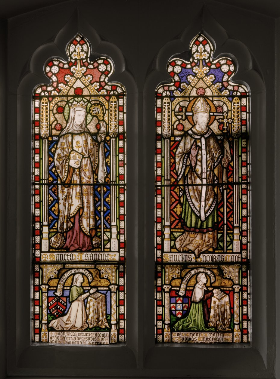 St. Isabella e St. Thomas Of Canterbury, 1848 (vitrais) de Augustus Welby Northmore Pugin