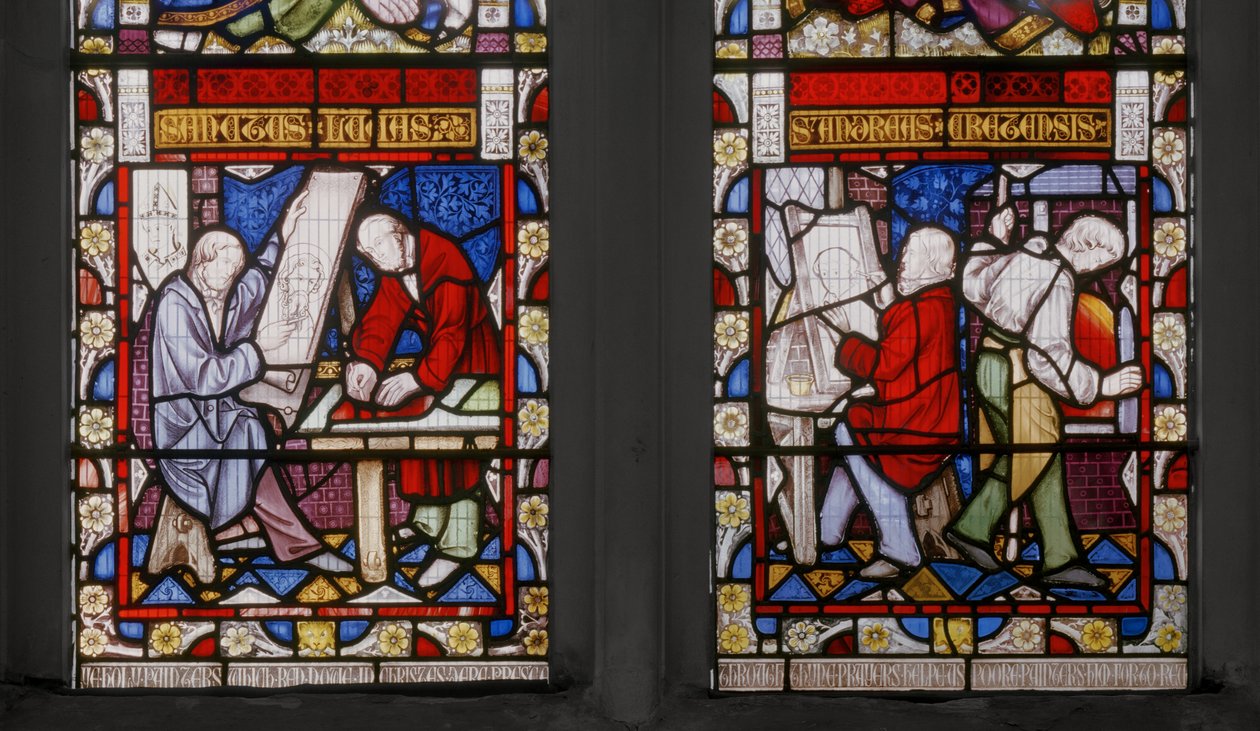 St. Luke Window, detalhe, 1853 (vitral) de Augustus Welby Northmore Pugin