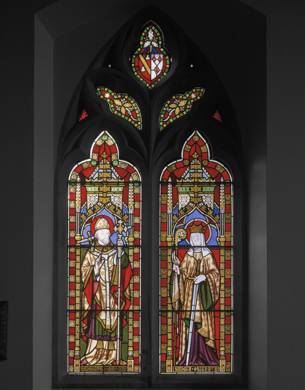 St. Thomas de Canterbury e St. Osith, 1847 (vitral) de Augustus Welby Northmore Pugin