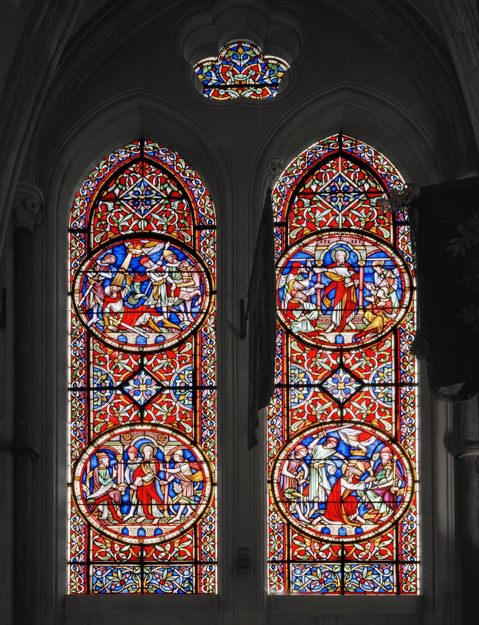 A Vida de São Paulo, Capela de St. Georges, 1852 (vitral) de Augustus Welby Northmore Pugin