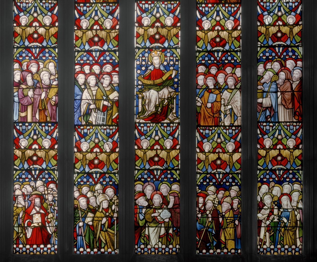 Triunfo da Igreja, detalhe, 1884 (vitral) de Augustus Welby Northmore Pugin