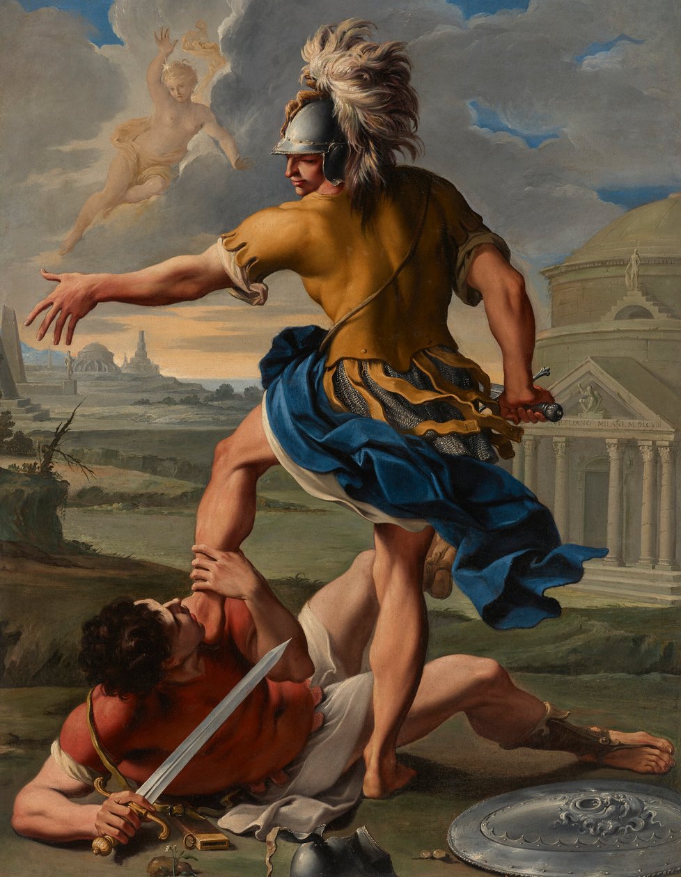 O combate de Eneias e Turno de Aureliano Milani