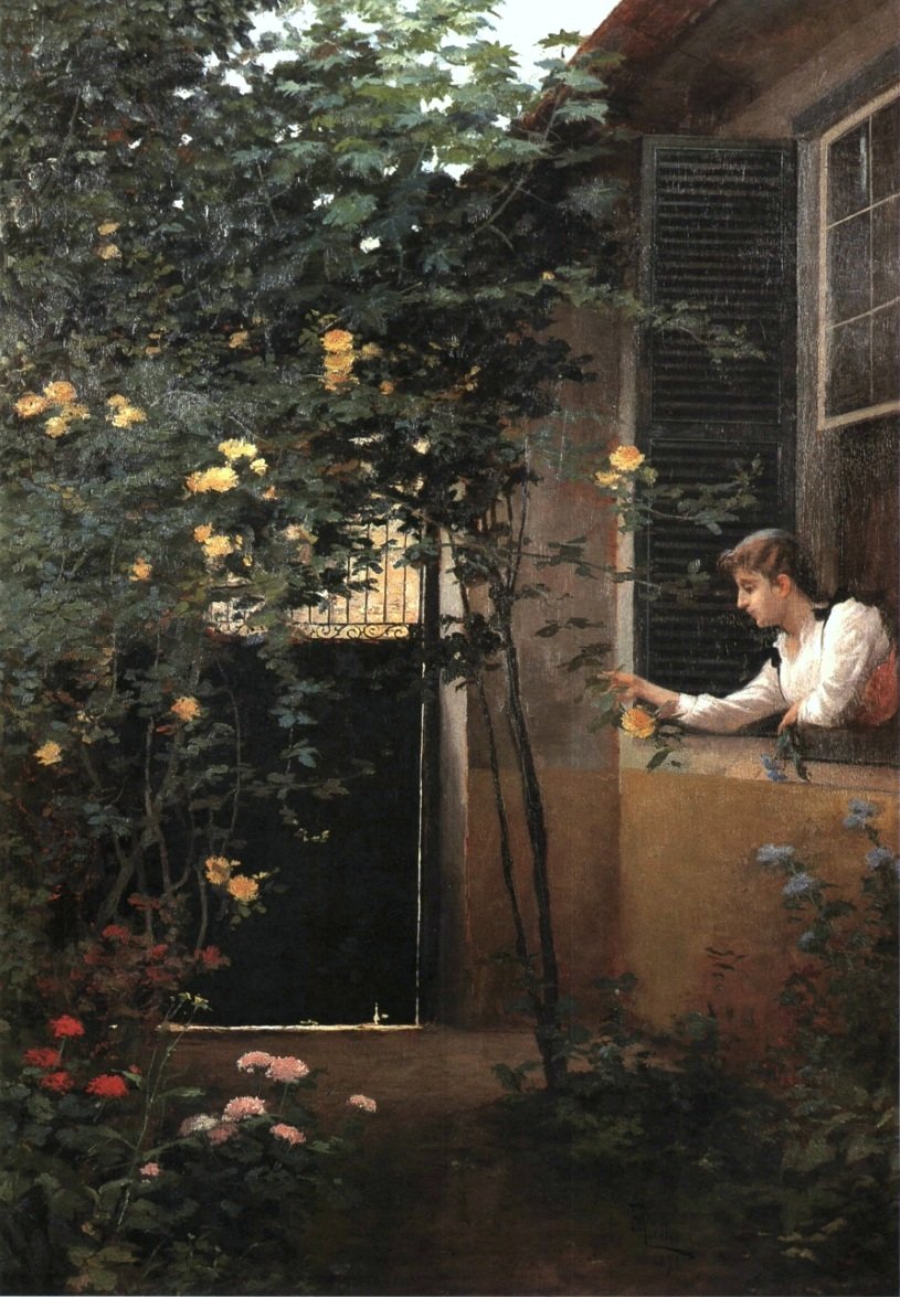  Moca na janelanEnglish: Girl at the windown de Aurelio de Figueiredo