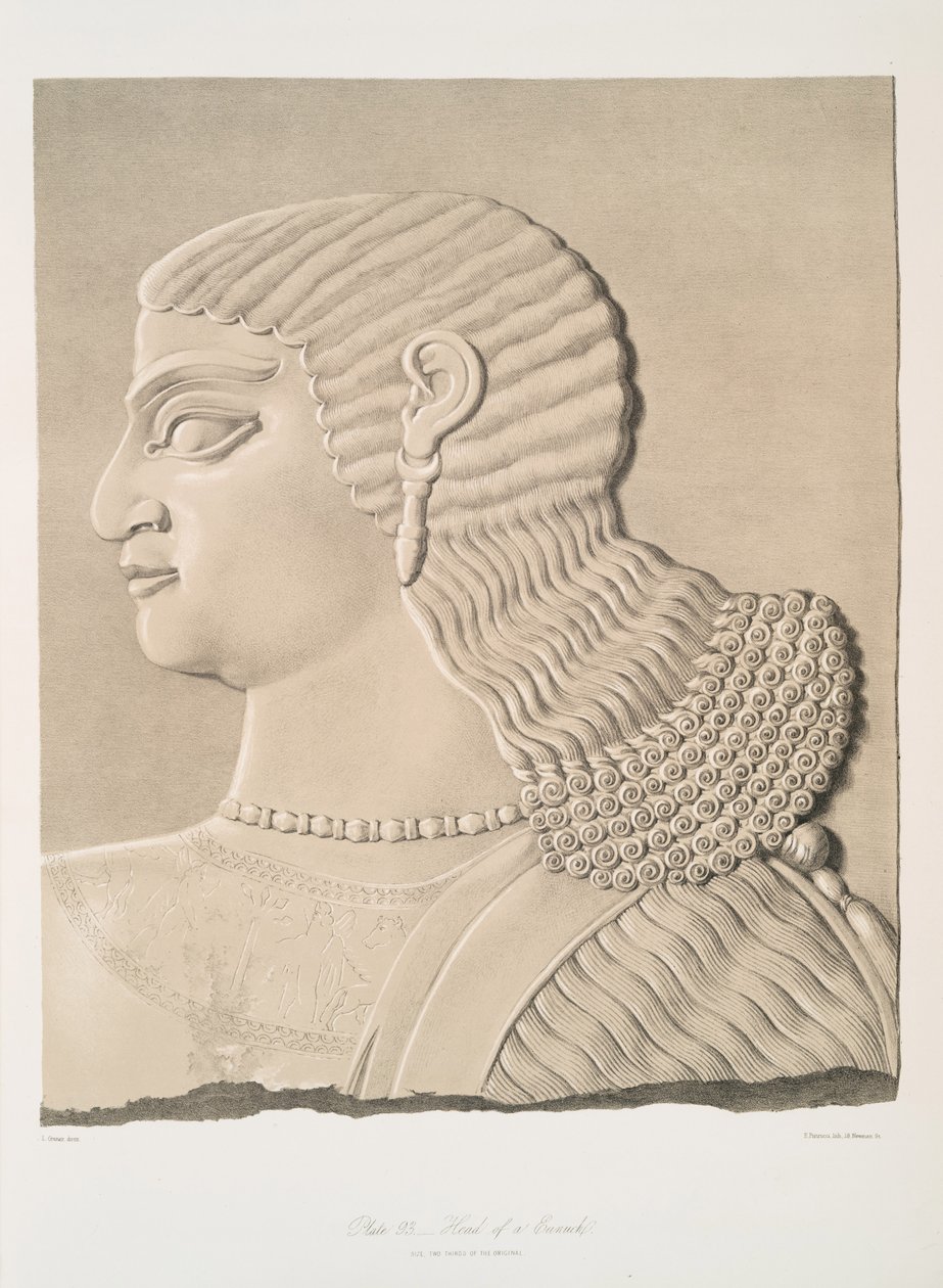 Chefe de um eunuco, 1849 de Austen Henry Layard
