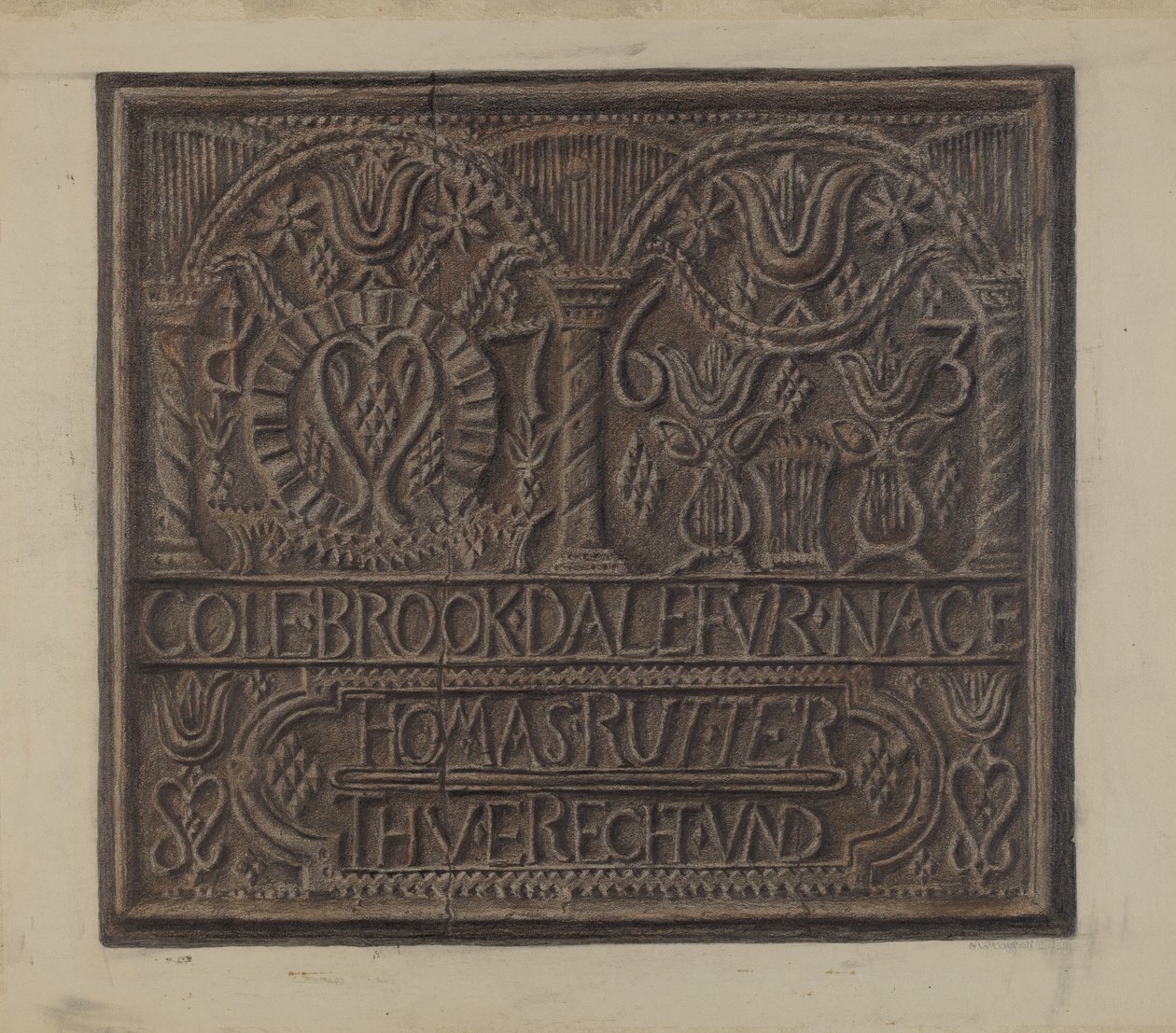 Pa. Placa de Fogão Alemão de Austin L. Davison