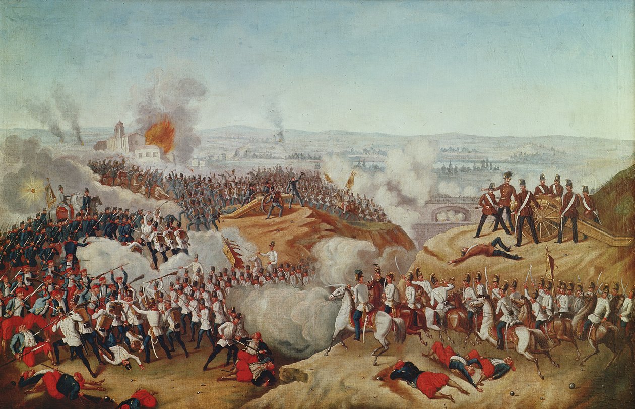 A Batalha de Magenta, 4 de junho de 1859, c.1859 de Austrian School