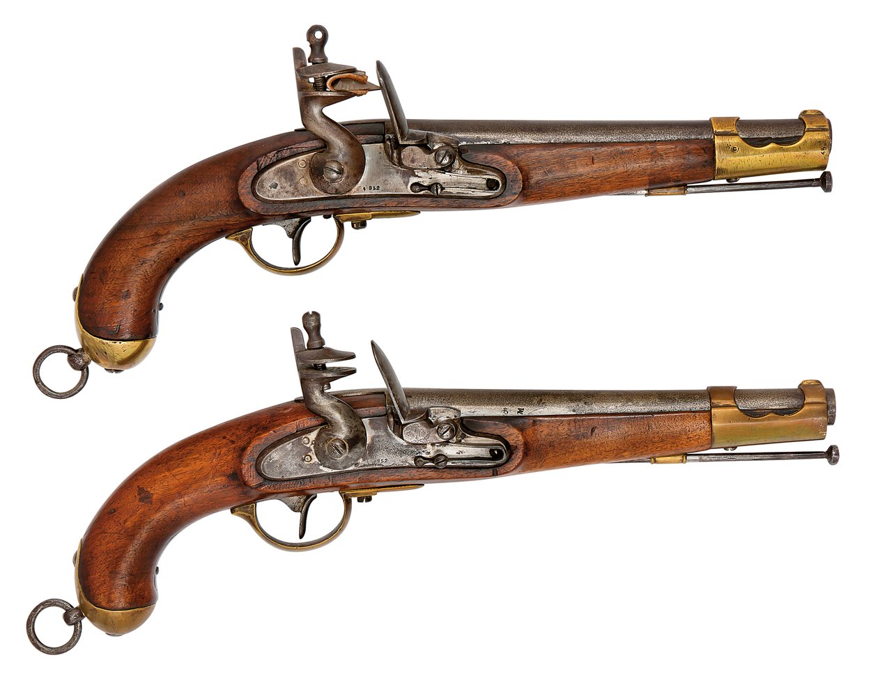 Uma cinta de pistolas de pederneira austríacas de 16,9 mm de Austrian School