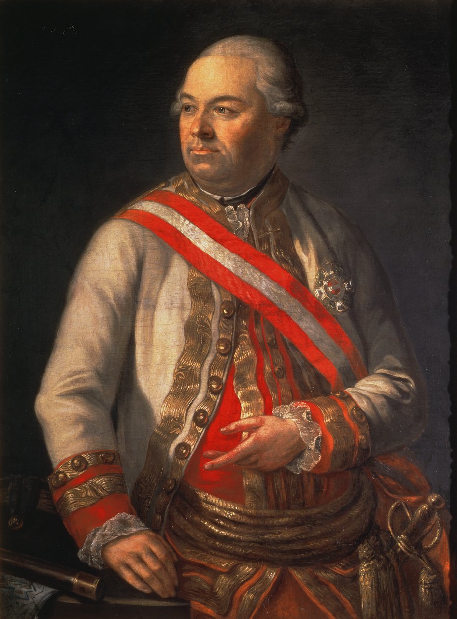 Conde Andreas Hadik von Futak (1710-1790), comandante do exército austríaco na campanha contra a Turquia em 1789 de Austrian School