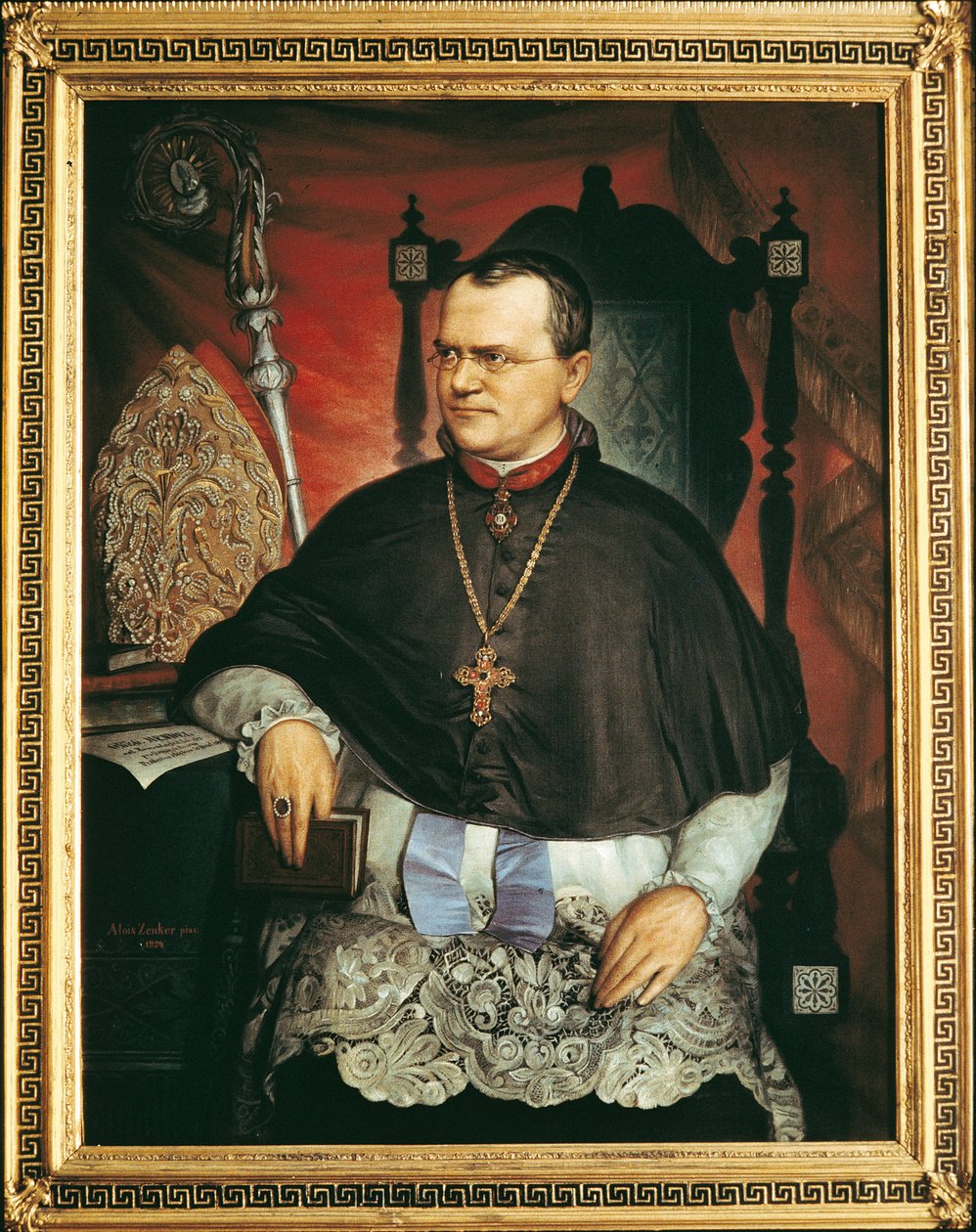 Gregor Mendel (óleo sobre tela) de Austrian School