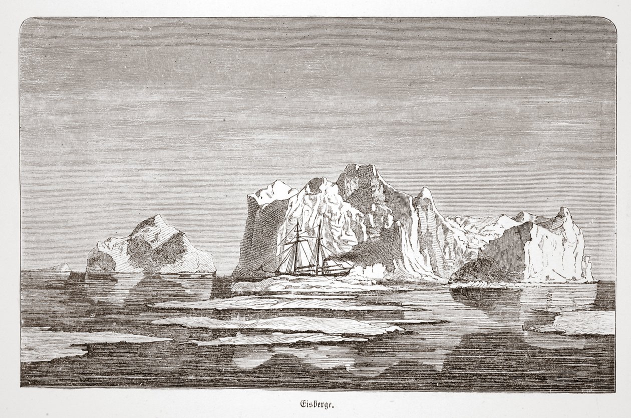 Icebergs, com o Tegetthoff, 1876 de Austrian School