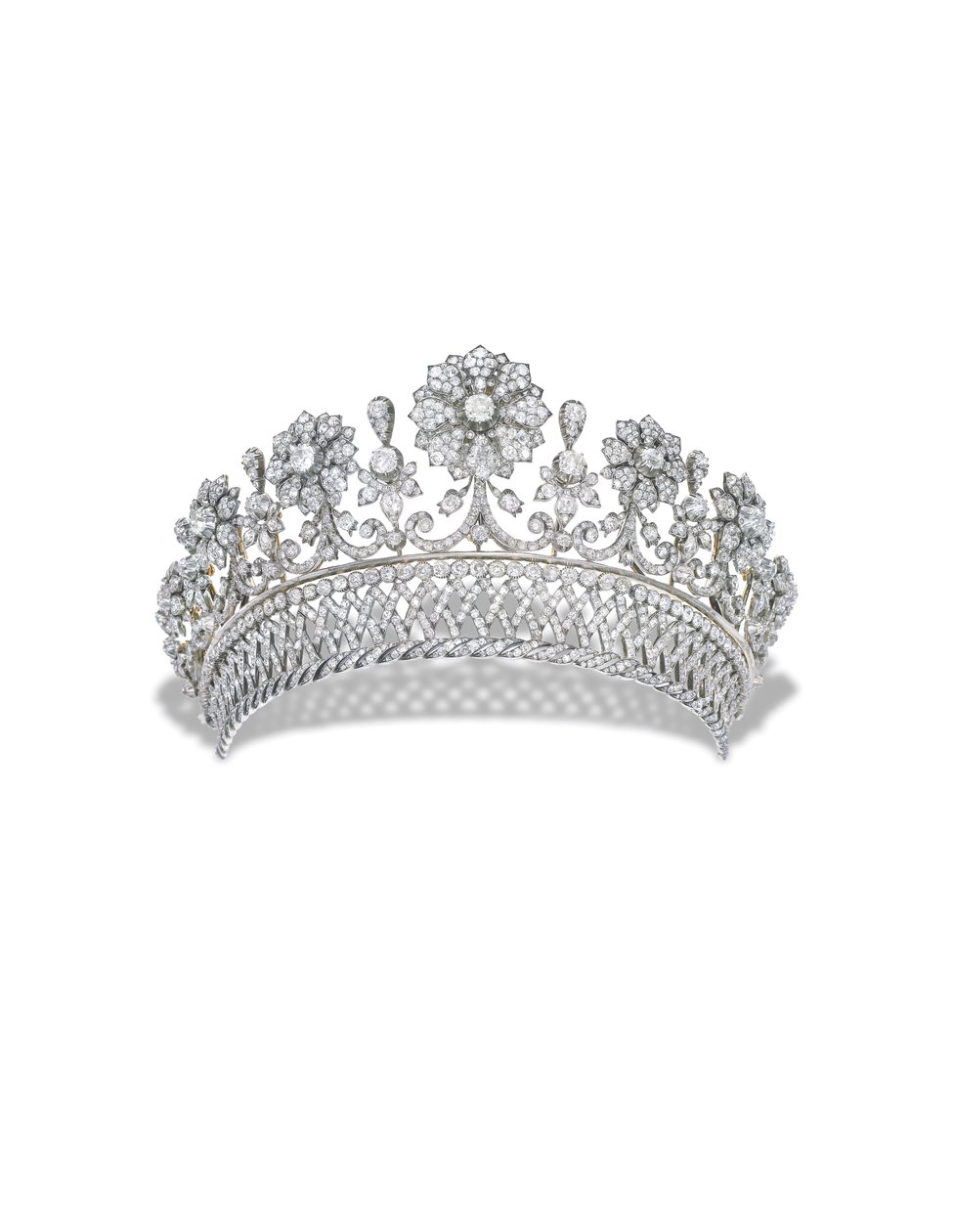 Kochert Antique Diamond Tiara (diamante, prata e ouro) de Austrian School