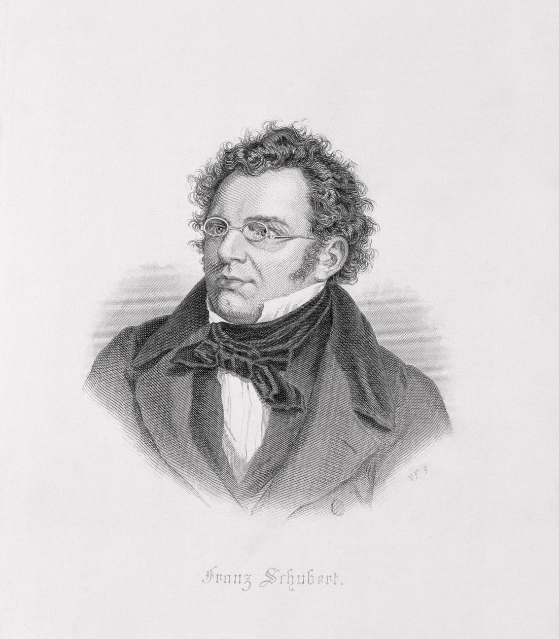 Retrato de Franz Schubert (1768-1827) de Austrian School