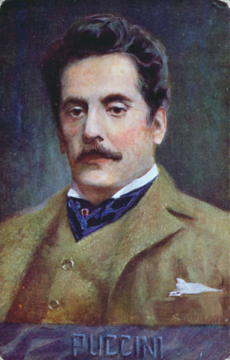 Postal retrato de Giacomo Puccini, c.1910-15 de Austrian School