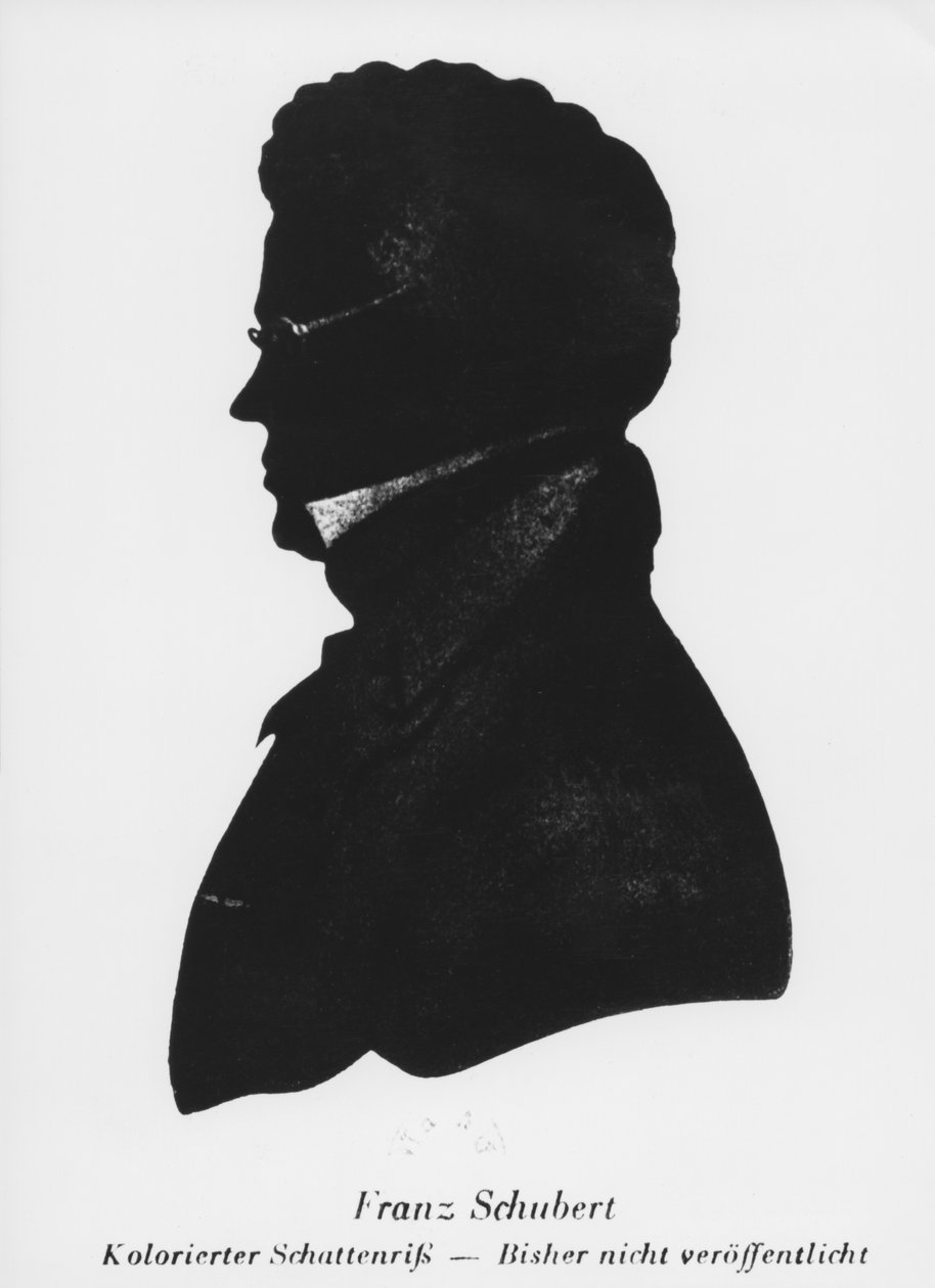 Silhueta de Franz Peter Schubert de Austrian School