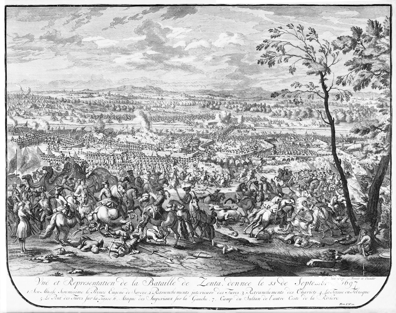 A Batalha de Zenta, 1697 de Austrian School