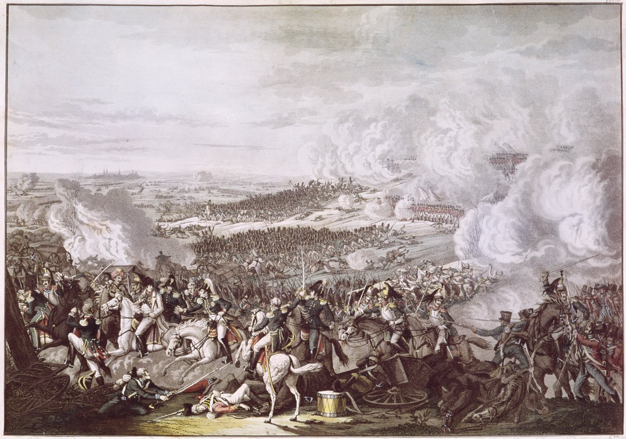 O vôo de Napoleão (1769-1821) após a batalha de Waterloo, 18 de junho de 1815, c.1815-30 de Austrian School