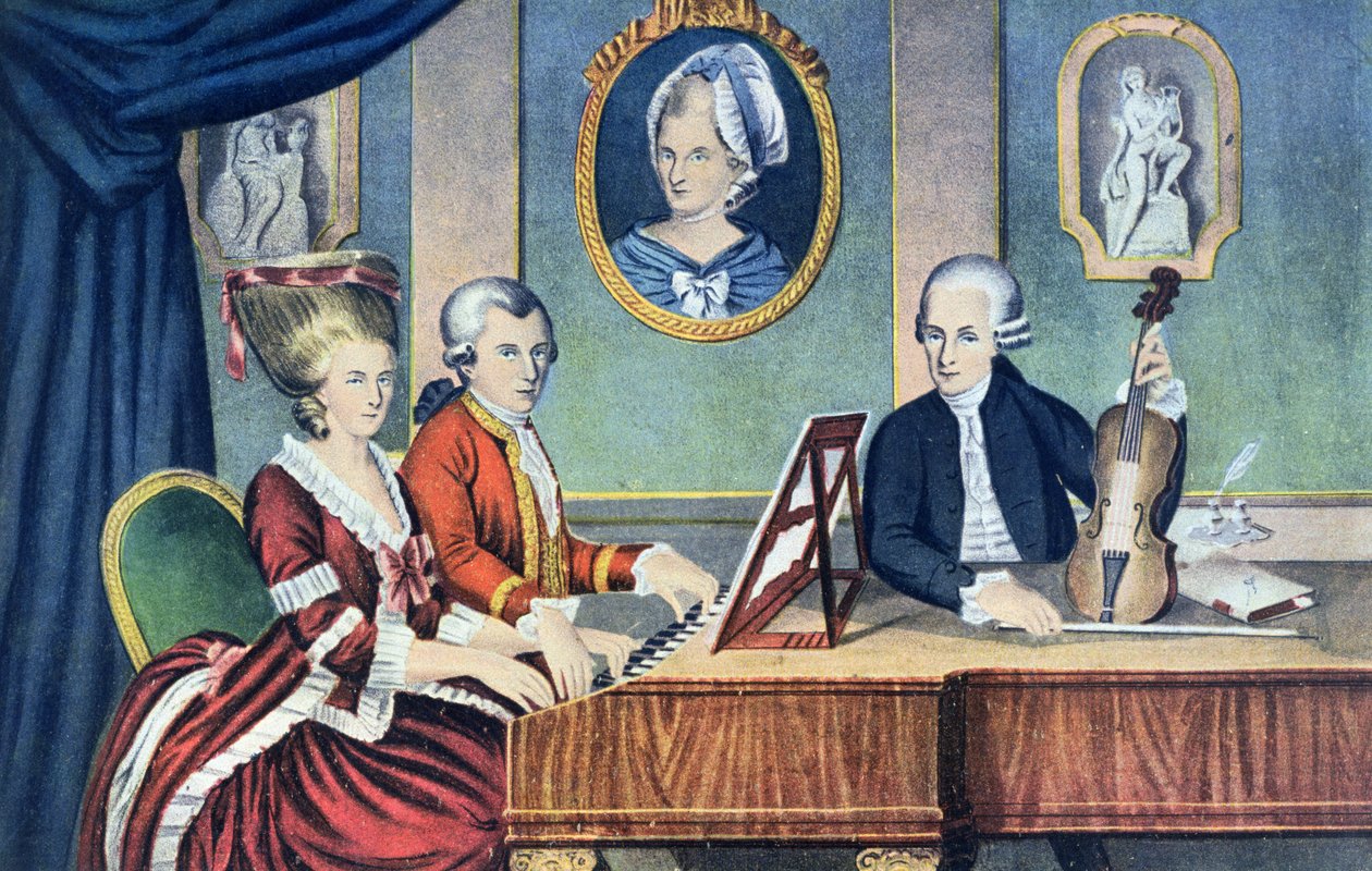 A família Mozart em 1780-81, de Austrian School