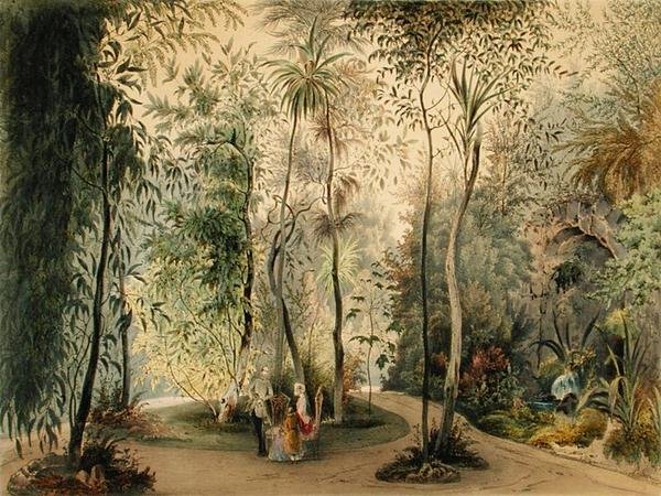 O Jardim de Inverno do Palácio de Hofburg, Viena, 1852 (ver também 170854) de Austrian School