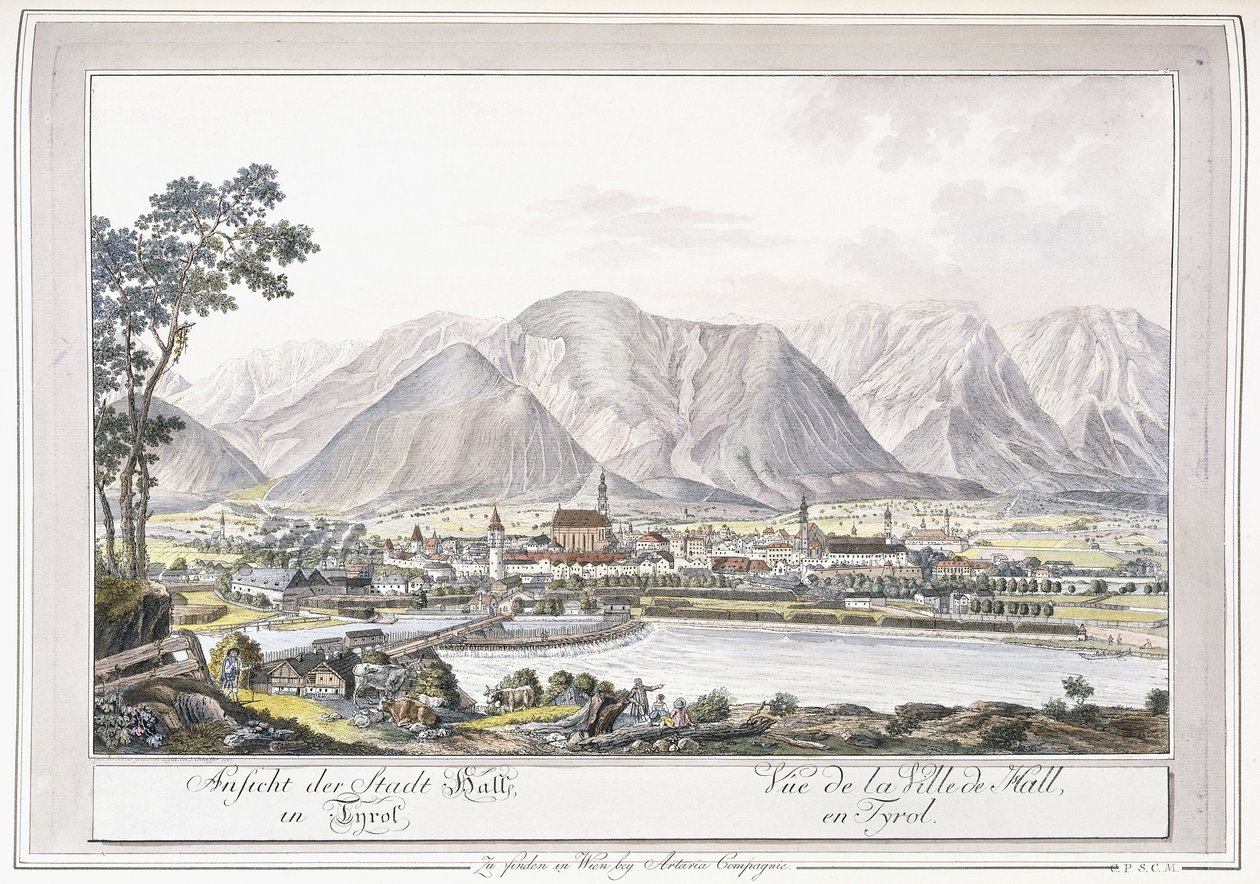 Vista do salão no Tirol, 1779-1792 de Austrian School