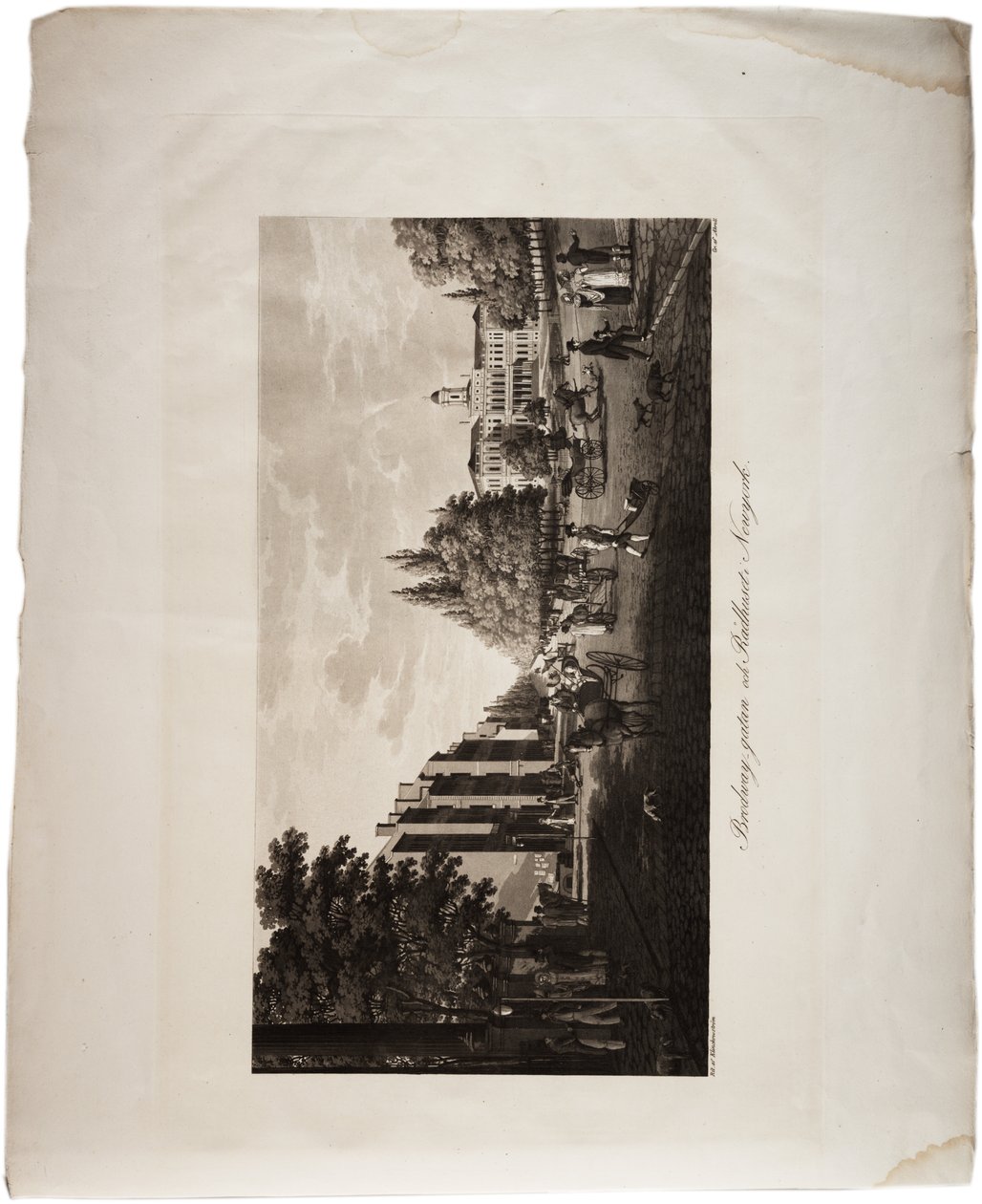 Broadway, Nova York, de um atlas dos Estados Unidos, 1824 (aquatint) de Axel Leonhard Klinckowström