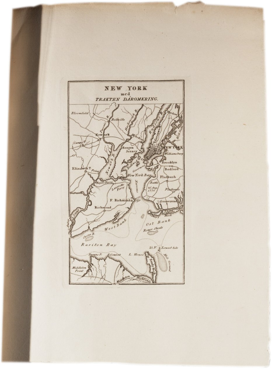 Mapa de Nova York, de um atlas dos Estados Unidos, 1824 de Axel Leonhard Klinckowström