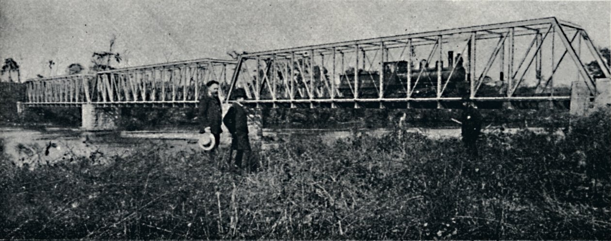 Ponte da E. F. Mogyana sobre o Rio Pardo, 1895 de Axel Frick