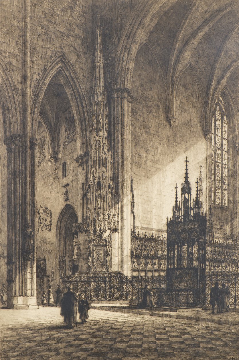 Catedral de Ulm, c.1902 (gravura) de Axel Haig