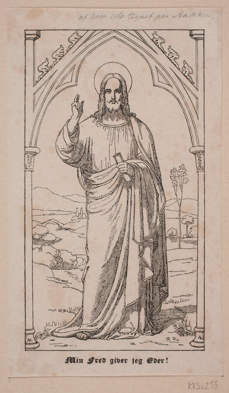 Cristo abençoando de Axel Theodor Kittendorff