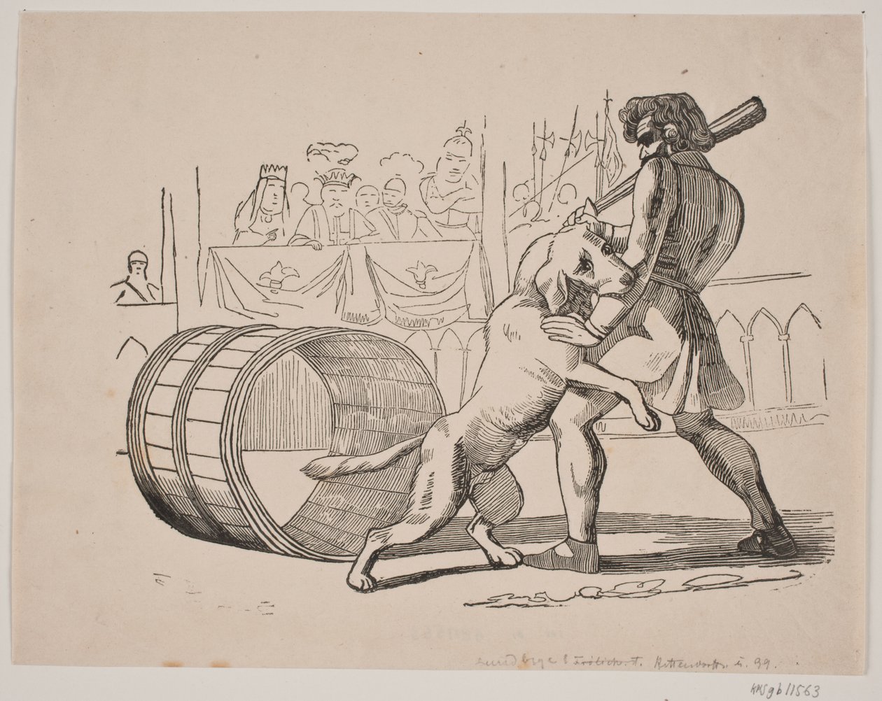 A briga de Macaire com o cachorro de Axel Theodor Kittendorff