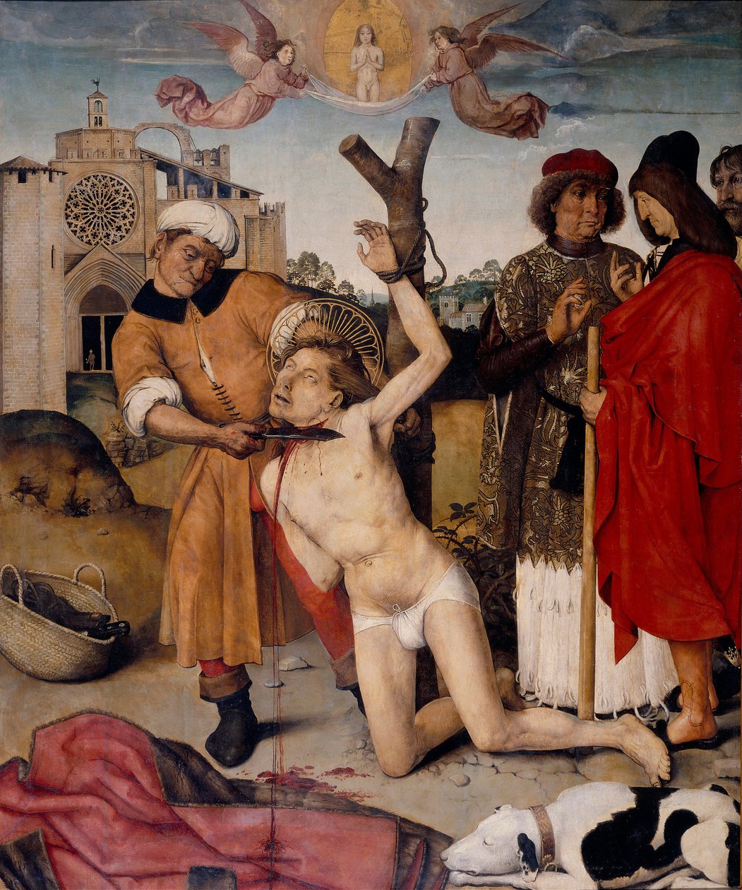 O Martírio de São Cucuphas - Peinture de Aine (Ayne) Bru (Brun) (século XVI activo) - 1502-1507 - Óleo sobre madeira - 164x133 - Museu Nacional d
