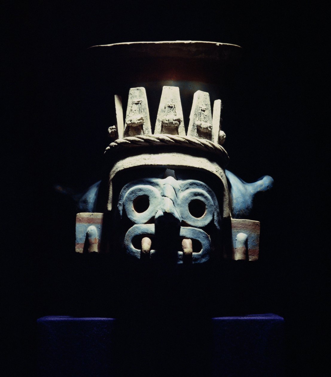 Braseiro representando Tlacoc, período pós-clássico (cerâmica) de Aztec
