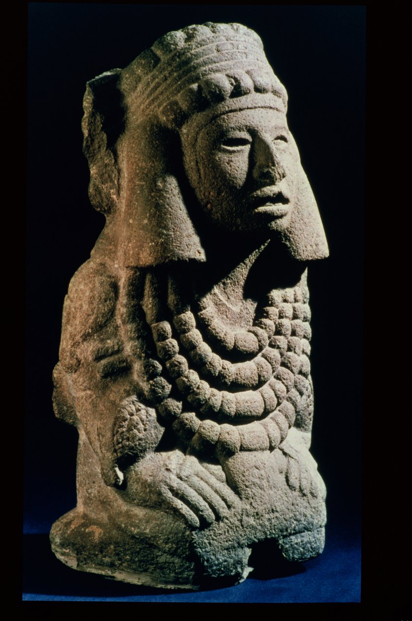 A Deusa Chalchihuitlicue, encontrada no Vale do México, 1300-1500 dC de Aztec