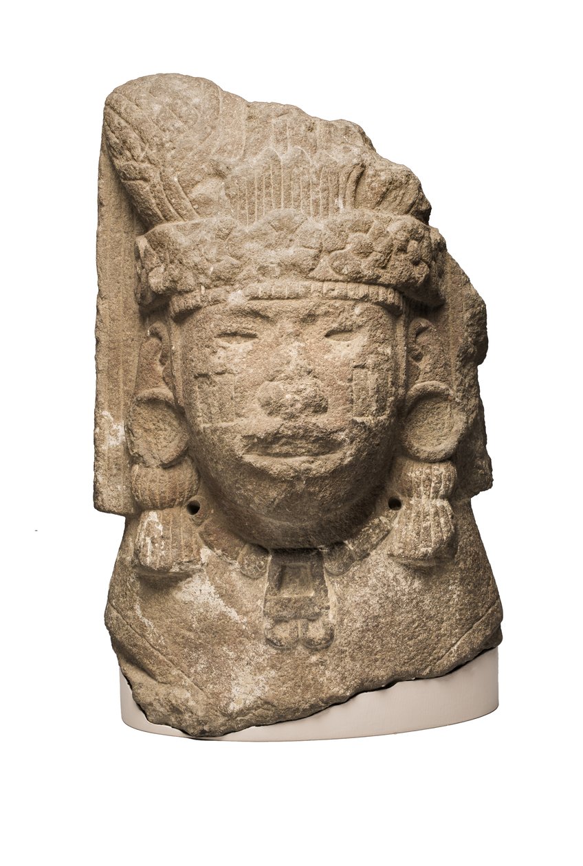 Chefe de Xilonen, a Deusa do Milho Jovem, Tenochtitlan, México, 1450-1500 de Aztec