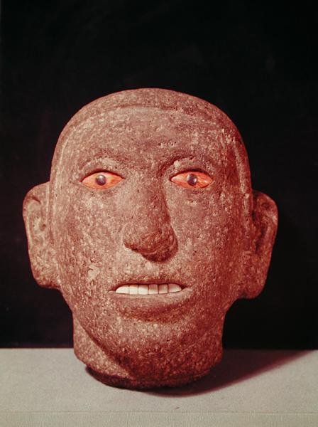 Cabeça de um homem (basalto) de Aztec