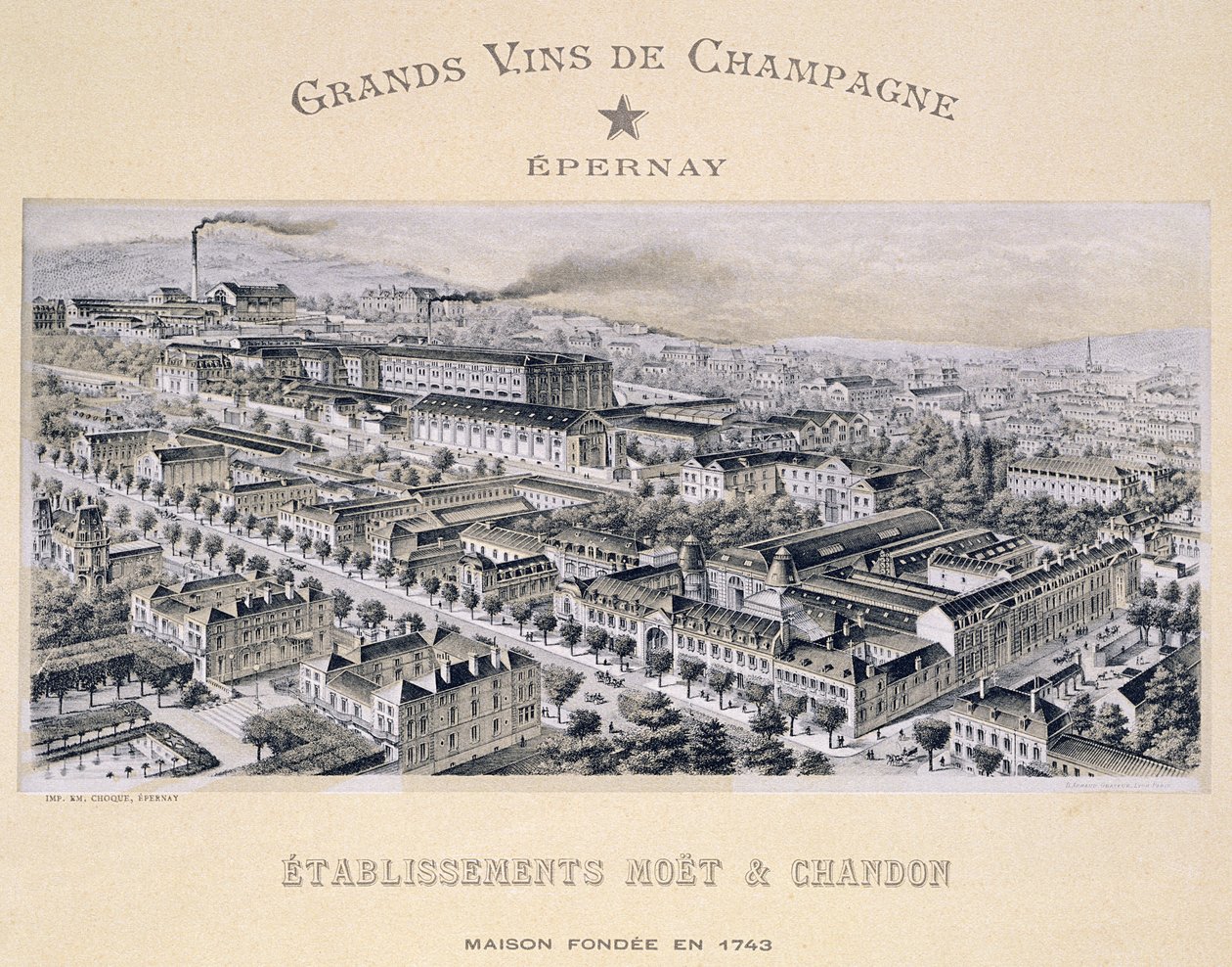 Empresa Moet & Chandon, Epernay, da La France Vinicole, publicada pela Moet & Chandon de B. Arnaud