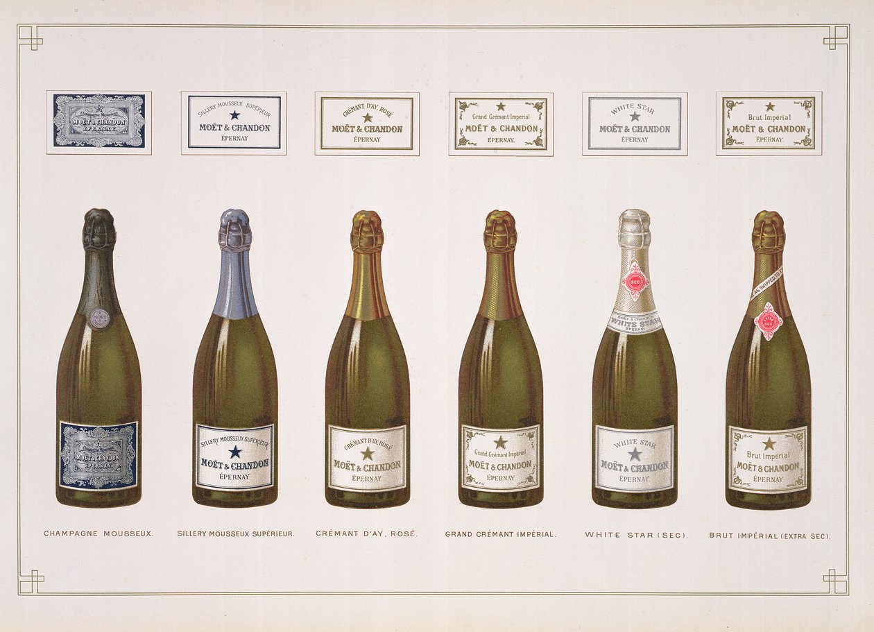 Tipos de Champagne e Espumante, de La France Vinicole, pub. de Moet & Chandon, Epernay de B. Arnaud