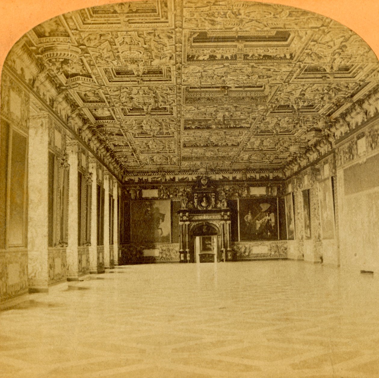 Sir Knights Hall, Slot Frederiksborg, o melhor do mundo, Dinamarca, 1897. de B. W. Kilburn