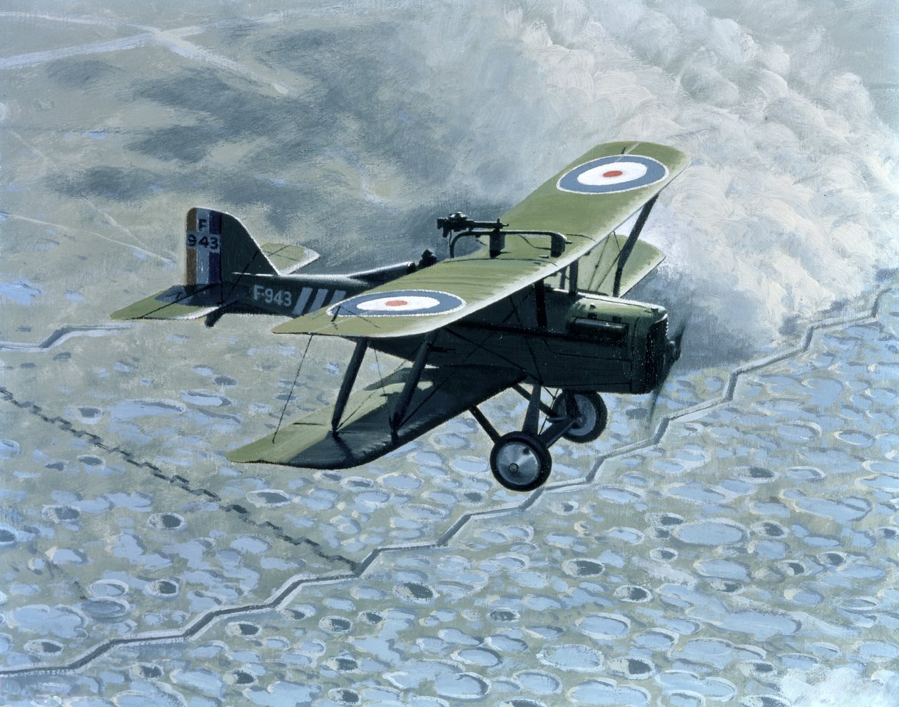 Royal Aircraft Factory SE5, monolugar com arma Vickers e Lewis, alimentado por Hispano-Suiza de B. Withams