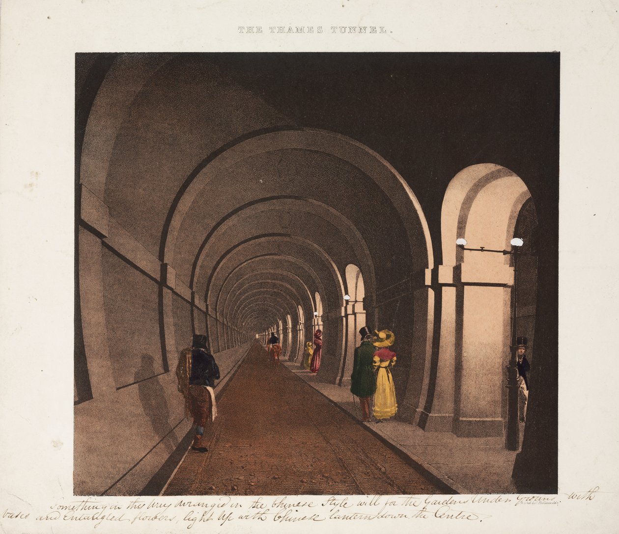 O Thames Tunnel, gravado por JD Harding, c.1835 de B. after Dixie