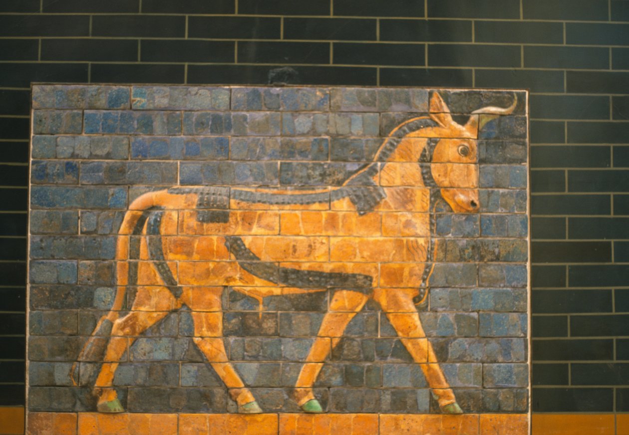 Bull, da Babilônia (tijolos vidrados) de Babylonian