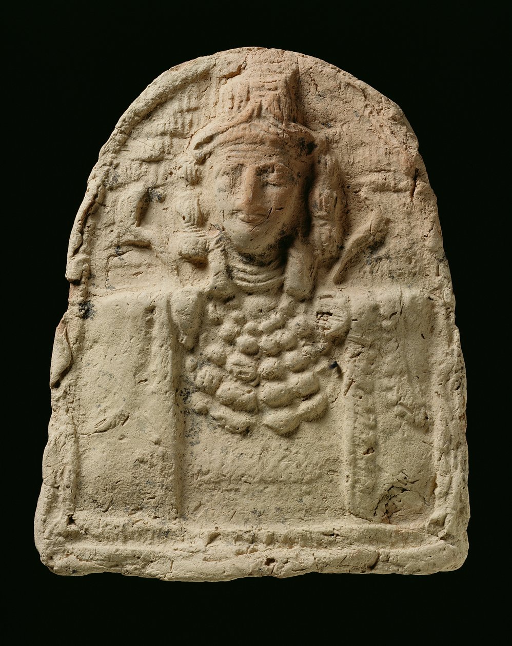 Placa representando um busto da deusa Ishtah, século 18 aC (terracota) de Babylonian
